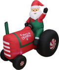 Blossom Inflatables 4.9 FT Christmas Inflatable Santa Claus Driving Tractor / Outdoor/Indoor Yard Decoration,