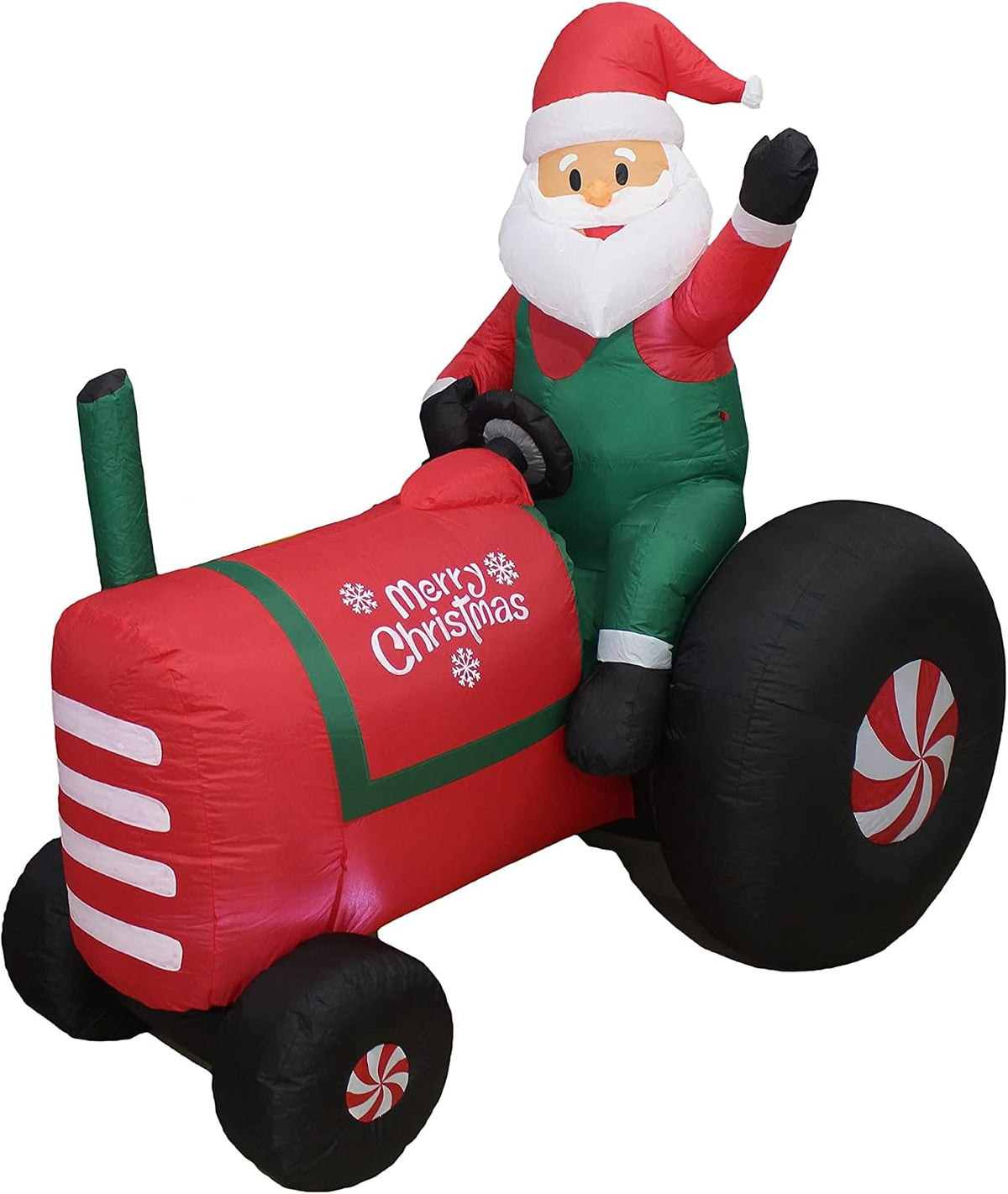 Blossom Inflatables 4.9 FT Christmas Inflatable Santa Claus Driving Tractor / Outdoor/Indoor Yard Decoration,