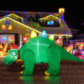 BLOWOUT FUN 5ft Inflatable Christmas Stegosaurus with Flashing Lighting / Blow Up build in Lights Decor