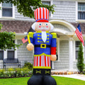 Patriotic Inflatables Independence Day 4th of July Nutcracker Holds Flag Solider Blow Up Holidays Party Front