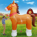inslife Giant 9FT Tall Clydesdale Horse Inflatables Christmas Farm Spring Blow up Animals Outdoor Decoration