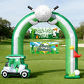 9FT Large Golf Inflatable Arch Masters Golf Blow-Up Birthday Party Decoration with Par-Tee Time & Happy