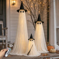 Halloween Decorations Outdoor 3 Pack Lighted Ghost-Family with Timer Remote / 6FT, 5FT & 2.6FT Halloween Ghosts, Upgraded ...