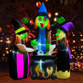 Halloween Inflatables Outdoor Decorations,6 Feet 3 Witches, LED Lights, Blow up Lighted Yard Lawn Home Family