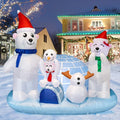 Christmas Countdown Inflatable Decorations, Blow Up Yard Decorations Built-in LED for Indoor Outdoor Yard